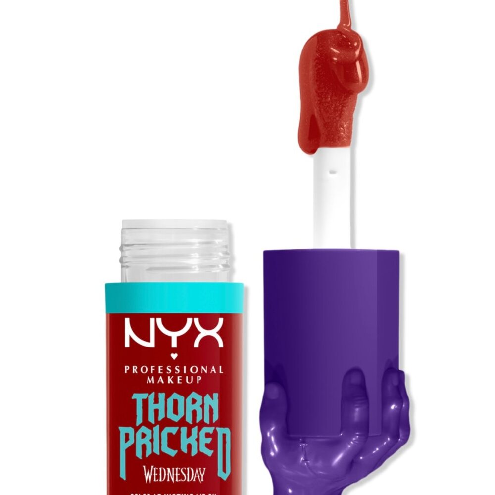 3 Piece Set - NYX Cosmetics Limited Edition Wednesday Color Adjusting Lip Oil - Picture 4 of 7